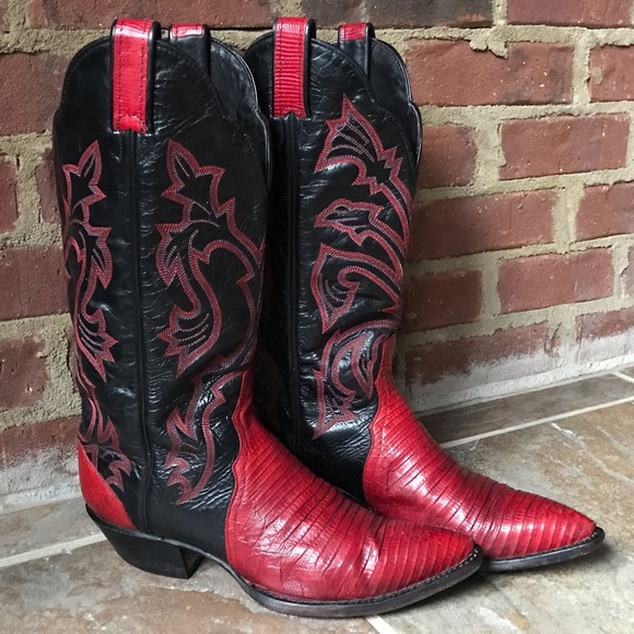 Tony Lama Shoes - Tony Lama Vintage🔥Red Cowboy Western Boots 7.5🔥
